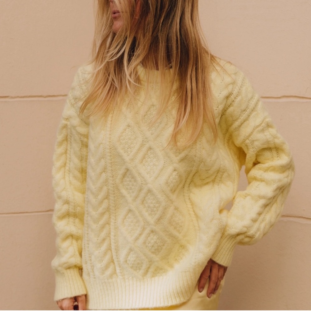 Daily Drills NWT OVERSIZED KNIT SWEATER in Lemon